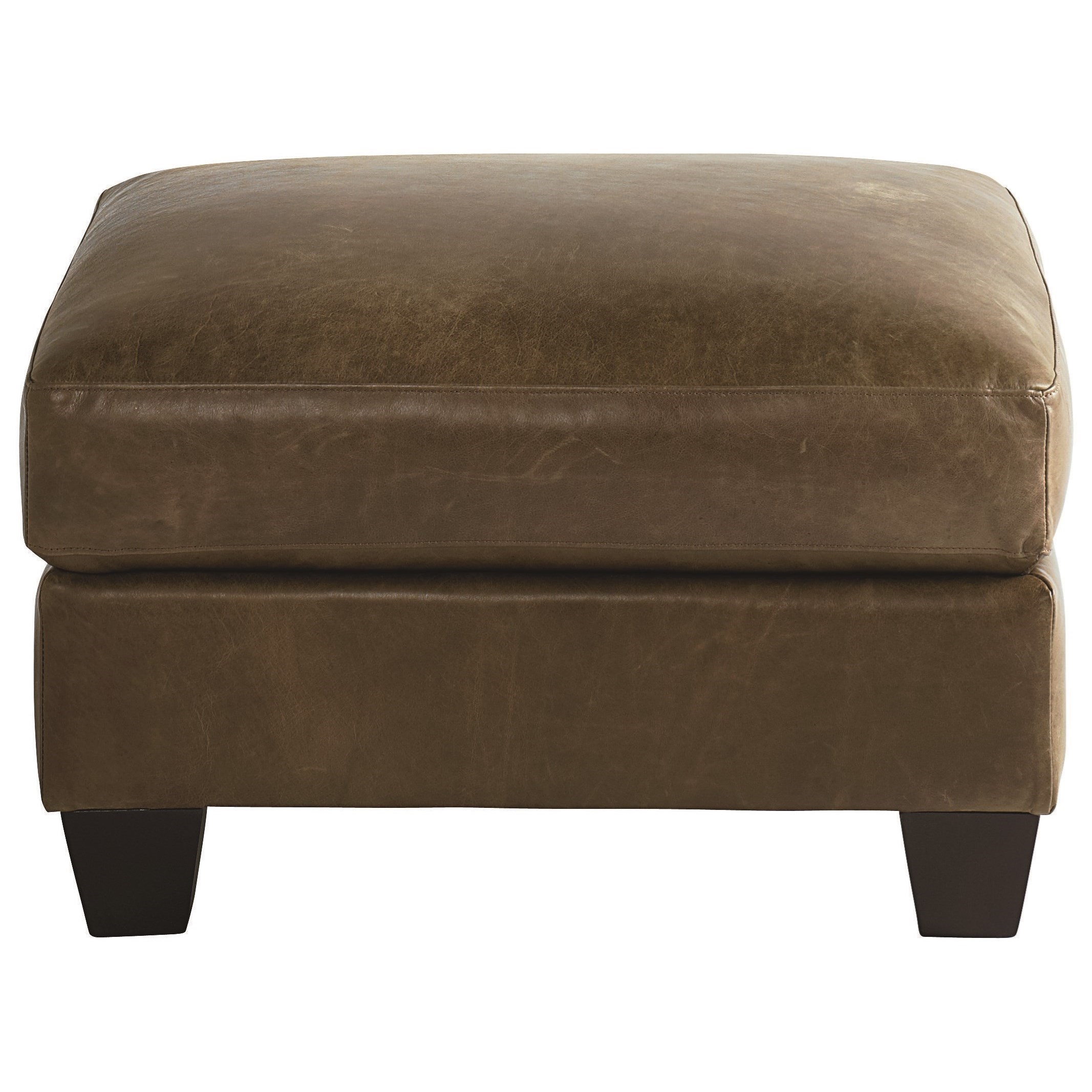 Bassett leather shop ottoman